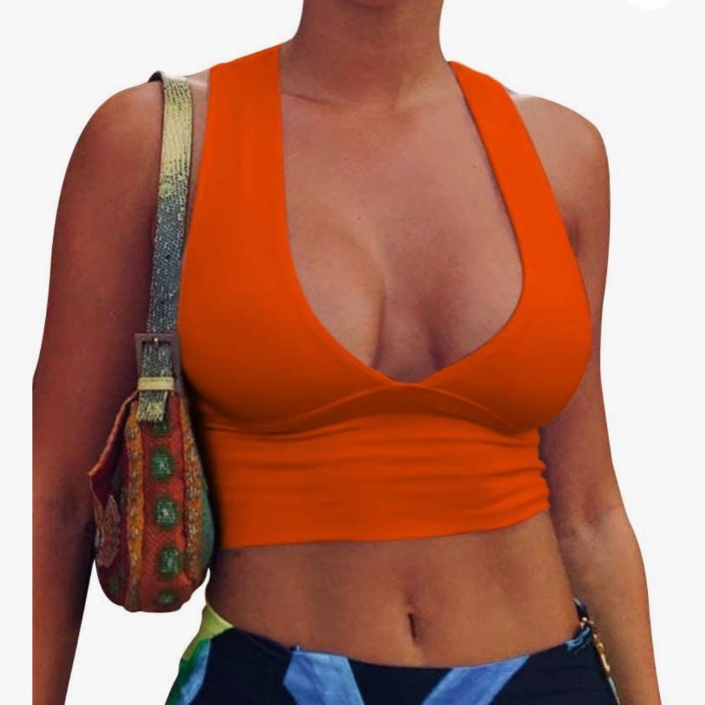 Deep V-Neck Crop Tank